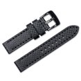 thumbnail image 1 of deBeer Leather Watch Band - Badass Carbon - Black - 24mm, 1 of 4