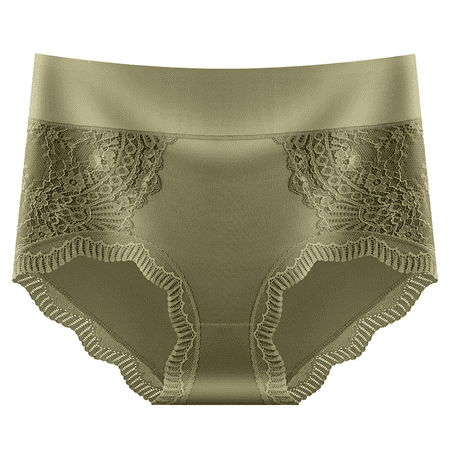 Fulorrnie Underwear for Women No Show Seamless Cute High Waisted Panties Elastic Waist Briefs Stretchable Comfort Panty  AG  XL