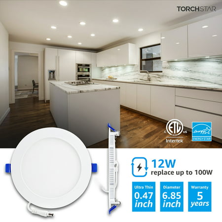 8 Pack 12w 6 Inch Ultra Thin Recessed Ceiling Light With Junction Box Dimmable Can Airtight Downlight 850lm 100w Equivalent 4000k Cool White Canada - Slim Recessed Ceiling Lights