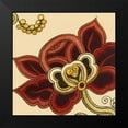 thumbnail image 2 of Vess, June Erica 15x15 Black Modern Framed Museum Art Print Titled - Paprika Floral II, 2 of 5