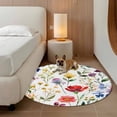 thumbnail image 3 of Area Rug 36in, Farm Country Spring Colorful Flower Floor Carpet Living Room Rug, Watercolor Botanical Non-Slip Welcome Mat Indoor Rugs for Bedroom Dining Room, 3 of 9