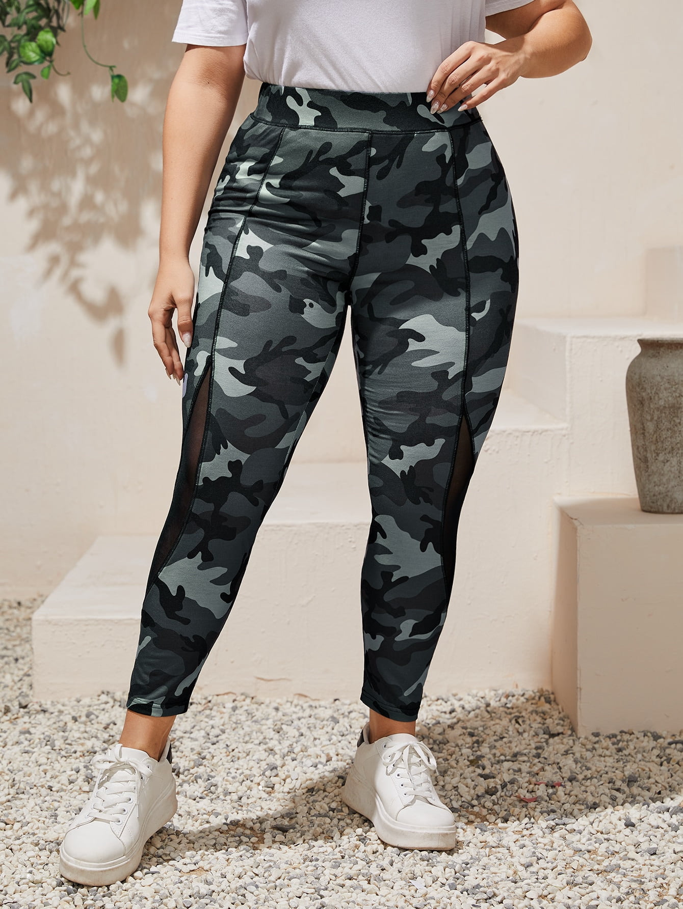 Multicolor Women's Plus Size High Waist 