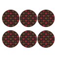 thumbnail image 2 of Bingfone Vintage Gold Glitter Heart Leather Drinks Coasters with Set of 6,Suitable for Home Kitchen,Coffee Cup Coasters Home Gift, 2 of 9