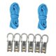 thumbnail image 3 of Kit tensor de cuerda de 2 piezas con hebilla de rodillo ajustable, fácil de usar, acero inoxidable 2 cuerdas 6 ganchos, 3 of 9