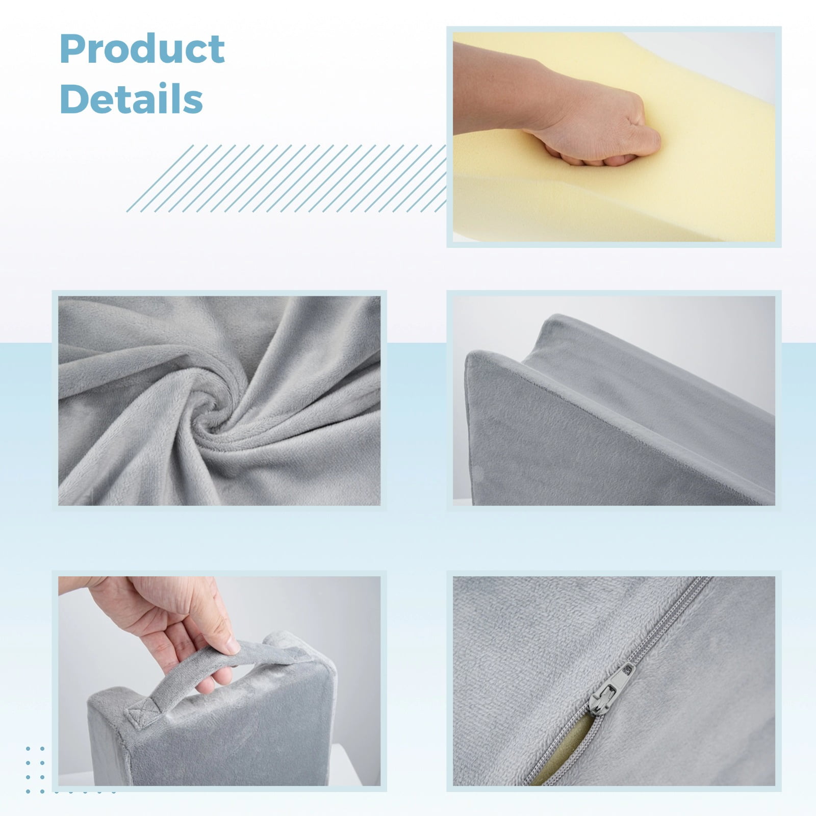 Arm Elevator Pillow, Soft Foam Elbow Support Pillow for Bed Sores, Ergonomic Arm Rest Wedge Pillow Arm Support Sponge for Sleeping