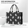 thumbnail image 3 of Large Capacity Tote Bag,Black White Cat Rose Moon Star Pattern Handbag Fashion Luxury Tote Bag,15.7"x13"x 5.1" Inches,Laptop Compatible, 3 of 6
