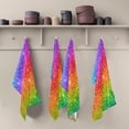 thumbnail image 5 of Dreamtimes Soft Absorbent Reusable Kitchen Towels, Set of 6|28x18 in, Rainbow Glitter Sequins Dining Kitchen Living Room Tea Towels Dish Towels Decorative Towels, 5 of 7