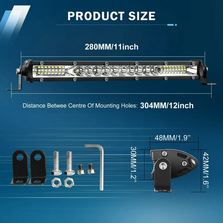 Barra LED AUXTINGS 42" 240W Curva Combo Spot/Flood - Per SUV, Camion, Fuoristrada, Barca