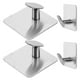 thumbnail image 2 of 4 piezas de baño auto adhesivo ganchos colgantes de pared pegajosa ganchos de acero inoxidable ganchos de cocina, 2 of 5