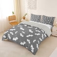 thumbnail image 2 of Homewish Halloween Theme Bat Bedding,White Silhouette Dot Pattern Duvet Cover Full,Gray,Light Gray Reversible,3-Piece,1 Duvet Cover and 2 Pillowcases, 2 of 6