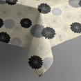 thumbnail image 5 of Geometric Flower and Dahlia Beige Square Tablecloth, Waterproof Wipeable Spillproof Washable Table Cover for Home Kitchen Party and Daily Decor 42"x42", 5 of 6