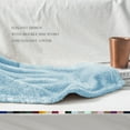 thumbnail image 6 of Exclusivo Mezcla Plush Fuzzy Large Fleece Throw Blanket (50" x 70", Light Blue)- Soft, Warm and Lightweight, 6 of 8