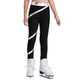 thumbnail image 4 of Hansber Kids Girls Hip Hop Jazz Dance Outfit Sparkly Sequin Crop Top with Leggings Figure Skating Training Suit Silver 6, 4 of 7