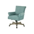 thumbnail image 2 of OSP Designs Megan - Armchair - task - armrests - tilt - swivel - polyester, wood, cotton - turquoise, 2 of 5