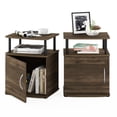 thumbnail image 3 of Furinno JAYA Engineered Wood End Table in Columbia Walnut/Black (Set of 2), 3 of 6