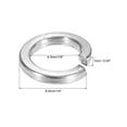 thumbnail image 2 of Uxcell M4 316 Stainless Steel Spring Lock Washer Split Lock Washer Lock Metal Washers for Screws Bolts 100 Pack, 2 of 7