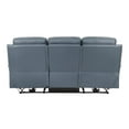 thumbnail image 5 of Lexicon Hancock Leather Power Double Reclining Sofa in Blue, 5 of 7