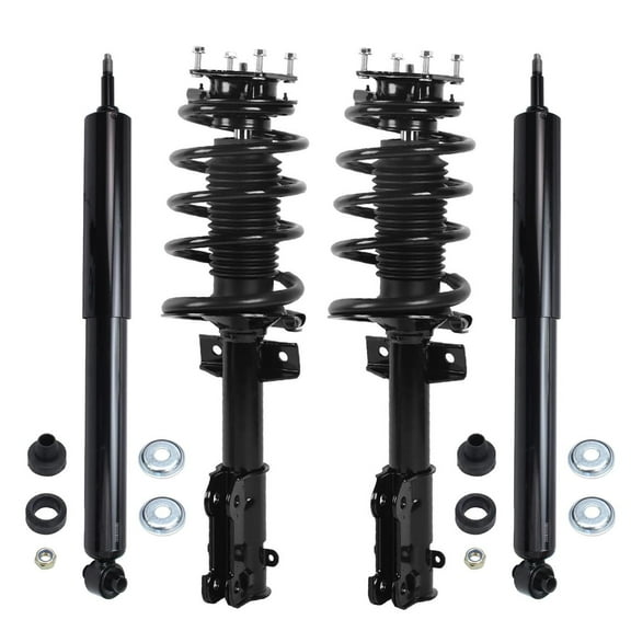 Detroit Axle - 4pc Front Struts Rear Shocks for Ford 2011 2012 2013 2014 Mustang, 2 Struts with Coil Spring 2 Shock Absorbers Assembly Replacement Suspension Kit