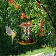 thumbnail image 2 of Solar Energy Bird Feeder Waterproof Solar Light Wild Hanging Bronze Metal Tray Solar Lantern for Outdoors Garden Tree Decoration, 2 of 6