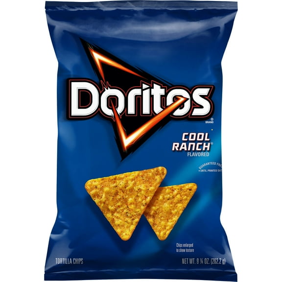 Doritos Tortilla Chips Cool Ranch Flavor Snack Chips, 9.25 oz Bag