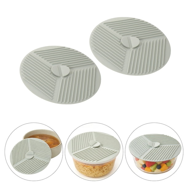 CIMAXIC 2Ud Tapas Reutilizables De Silicona Para Almacenaje Y Microondas Verde