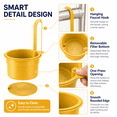 thumbnail image 6 of Faucet Hanging Strainer Sink Strainer Basket Self Cleaning Kitchen Sink Strainer Basket Faucet Hanging Food Catcher Auto Dump Filter for Leftovers Fruit and Veggies Wall Mounted Sink Draining Basket, 6 of 8