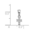 thumbnail image 3 of White Sterling Silver Charm Pendant Cubic Zirconia CZ Clear, 3 of 3