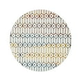 thumbnail image 3 of Unique Loom Matrix Trellis Collection Area Rug - Diamonds (5' 1" Round Multi/Blue), 3 of 7
