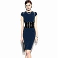 thumbnail image 3 of Women's Extra Wide Belt Black Zipper Elastic Waist Belt, 3 of 4