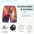 thumbnail image 3 of Honeii Sunset Cloud Corgi Print Men's Swim Shorts,Mens Swim Trunks,Breathable Mesh Beach Shorts for Swimming,Surfing, and Beach Activities-XX-Large, 3 of 6