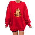 thumbnail image 2 of ICHUANYI Liquidación Mujeres Clásico Estampado de Halloween Cuello Redondo Manga Larga Suelta Sudadera Tops ICHUANYI WER202308171499, 2 of 7