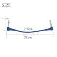 thumbnail image 4 of Colorful Guitar Effect Pedal Cables Instrument o Leads Patch Cord 21cm Length 1/4 Inch Right Angle TS Plug 6pcs/pack, 4 of 5