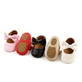 thumbnail image 3 of Styles I Love Infant Baby Girls Soft Leather Big Bow Mary Jane Shoes Anti-Slip Rubber Sole Crib Shoes (Pink, 12-18 Months), 3 of 5