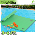thumbnail image 3 of Magshion 8x6FT Floating Water Mat, 3-Layer Tear-Resistant XPE Foam Water Floating Pad, Lake Float Mat Lily Pad for Recreation Pool River Ocean Outdoor Water Activities, Green, 3 of 11