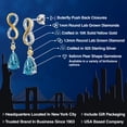 thumbnail image 2 of Gem Stone King 925 Silver and 10K Yellow Gold London Blue Topaz and White Lab Grown Diamond Dangle Earrings for Women | 3.28 Cttw | Gemstone November Birthstone | Pear Shape 9X6MM, 2 of 6