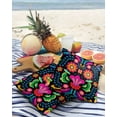 thumbnail image 3 of Pack of 2 Outdoor Pillow Covers, Mexico Colorful Mystic Floral Pattern Waterproof Square Throw Pillowcase Cushion Decorative Pillow Covers for Couch Patio Tent, 24x24 in, 3 of 6