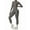 Hemp Grey, variant on Women Long Sleeve Workout Jumpsuit Zip Up Romper Bottom Pants Bodysuit Bodycon Hemp Grey XL