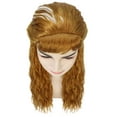 thumbnail image 3 of HPO Adult Women's Brown Color Wavy Long Length Trendy Iconic Artic Princess Cosplay Wig, Synthetic Fiber, 3 of 7