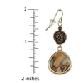 thumbnail image 4 of Beautiful Multi Color Copper Swirl Handmade Teardrop Earrings – Hypoallergenic Earwires, 4 of 4