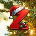 thumbnail image 2 of EWASWON Christmas Santa Hat Acrylic Christmas Tree Ornaments - 26 Letters, DIY Personalized 3.15 Inch Multicolored Xmas Hanging Decor, Letter Z, 2 of 5