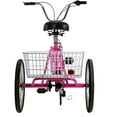 thumbnail image 4 of Lilypelle Folding Tricycle 20" Wheels Unisex Bikes 7 Speed Adult Trike,Rose Red, 4 of 6