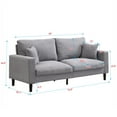 thumbnail image 7 of 74" Modern Upholstered Sofa Couch,Comfy 3 Seater Sofa with 2 Pillows for Living Room Bedroom Apartment,Light Gray, 7 of 7