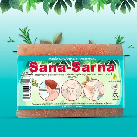 Jabon Sana Sarna (Pack de 3) para afecciones cutaneas, capilares y sarna
