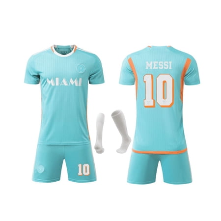 Mess_i Miami Number Soccer Jerseys Set Kid Soccer