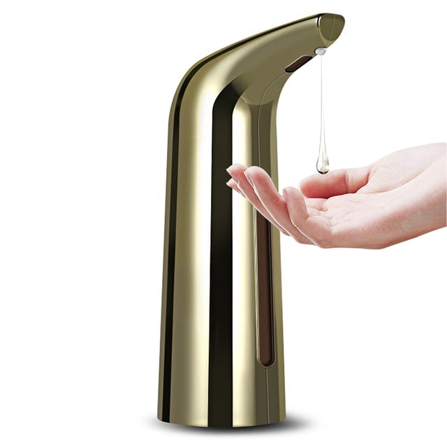 400 ml Automático Dispensador de jabón Infrarrojo Sin manos Dispensador de jabón sin contacto Loción Tomshoo Dorado