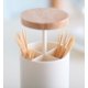 thumbnail image 4 of (blanco) Soporte para palillos de dientes, soporte para hisopos de algodón, caja para hisopos de algodón de 4 compartimentos para restaurante familiar, 4 of 5