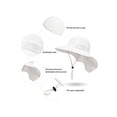 thumbnail image 5 of Infant Outdoor Bucket Hat, Kids Solid Color Mesh Sun Cap with Chin Strap for Boys Girls, 5 of 7