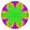 Colorful Tie Dye-2, variant on Colorful Tie Dye Mandala Pattern Round Fitted Tablecloth with Elastic Edge,Dining Table Cover Waterproof,Outdoor Round Tablecloth for Camping,Dining,Indoor and Outdoor