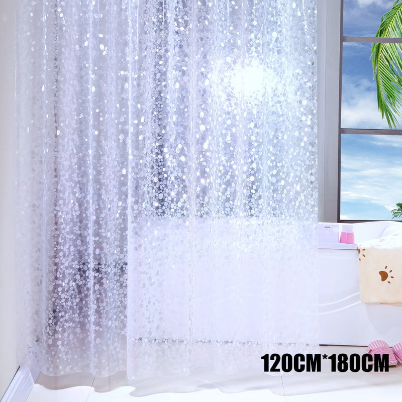 EVA Shower Curtain Cobblestone Waterproof Mildew Free Anti-bacterial 90 x 180cm 