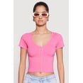 thumbnail image 2 of Womens Hook and Eye Short Sleeve Crop Top, 2 of 4